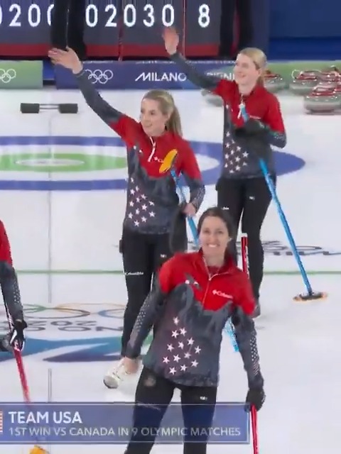 The throw that rewrote history for USA Curling! 🦅 #WinterOlympics