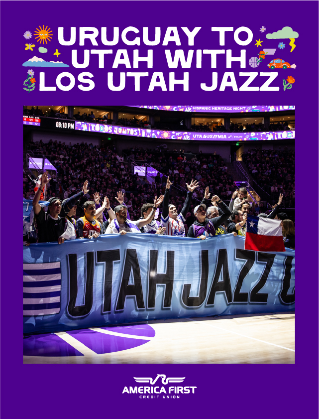 You heard their chants and felt their love for the Jazz during our homestand in January, now get ready to go behind the scenes and hear the full story 💜 From Uruguay to Utah with LOS UTAH JAZZ is 𝗢𝗨𝗧 𝗡𝗢𝗪! 🇺🇾 📺 | #TakeNote | America First CU