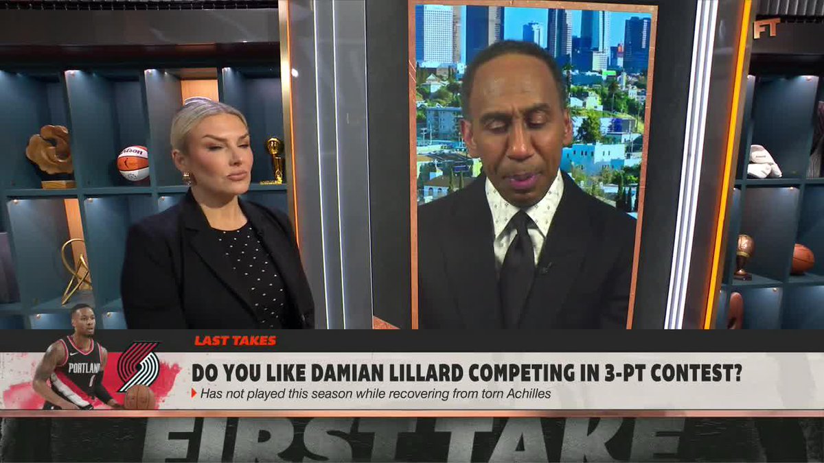 .Stephen A Smith LOVES the fact that Damian Lillard is competing in the 3-point contest 👏