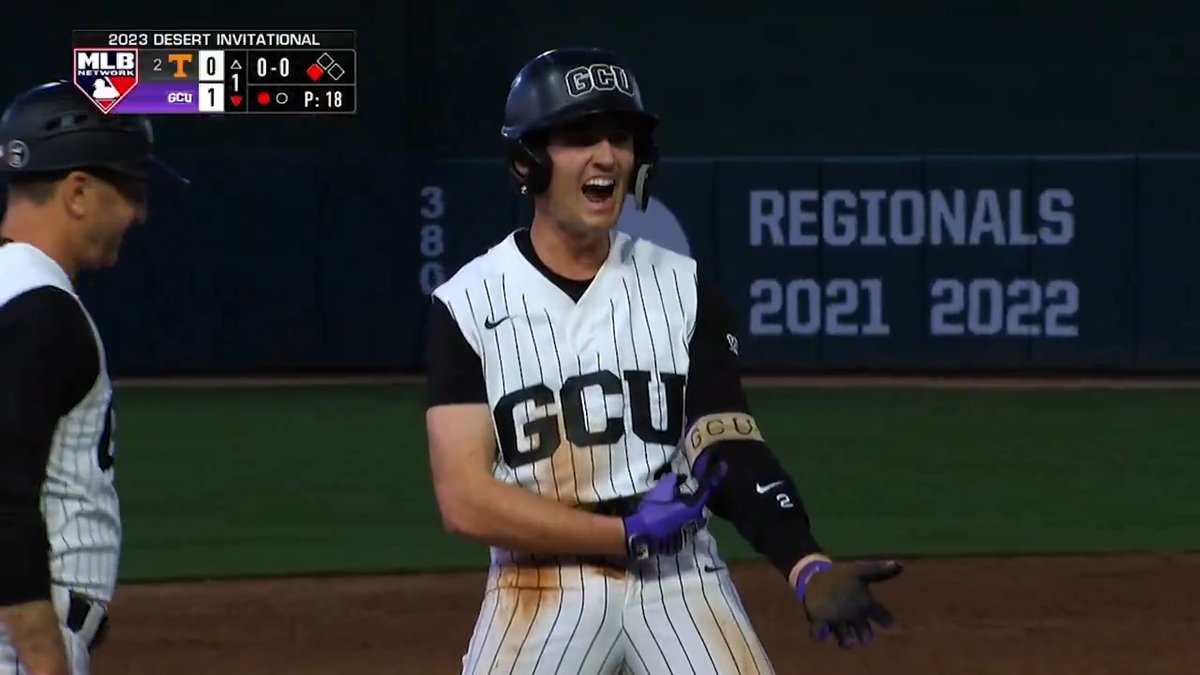 College baseball starts today, and so does the Desert Invitational on MLB Network ‼️ Throwback to this Jacob Wilson triple off of Chase Burns in the 2023 Desert Invitational 👏