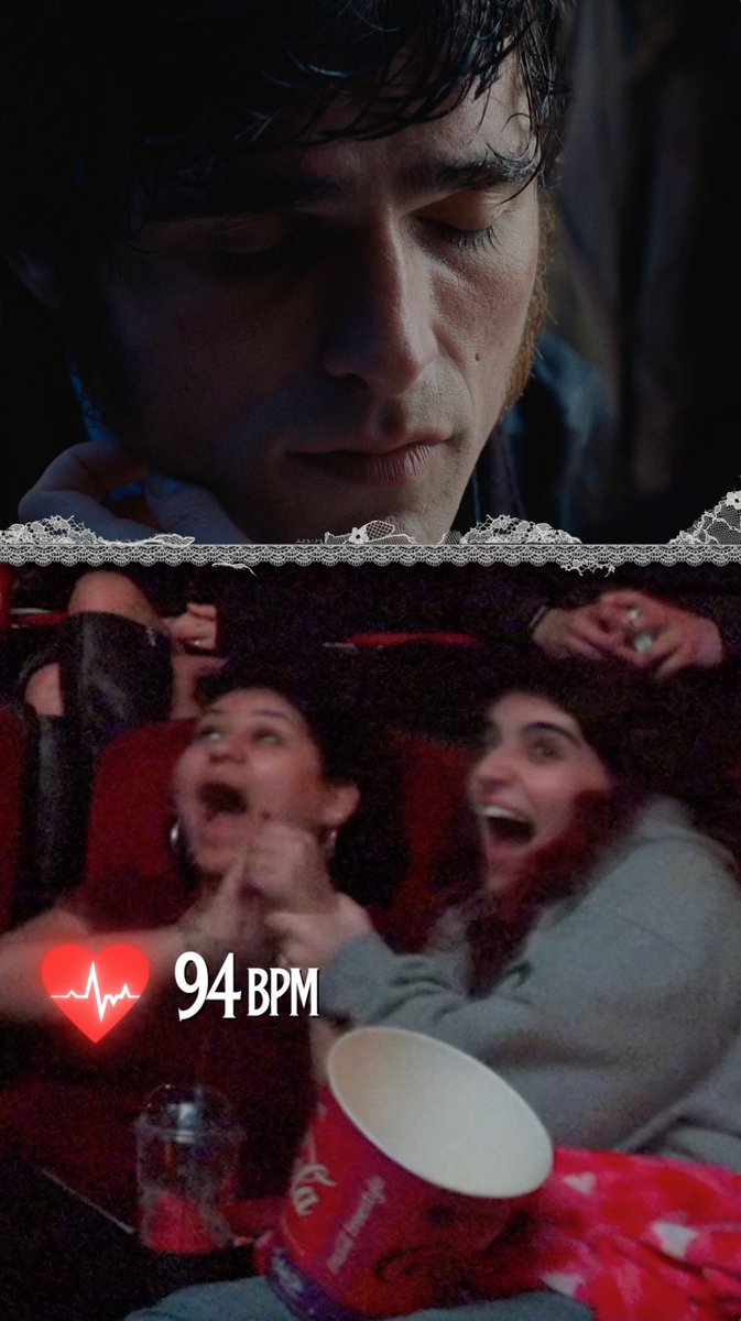 An average heart rate is around 65 PBM, but this is not your average love story. Get your hearts racing with #WutheringHeightsMovie, now playing only in theaters. Get tickets now: