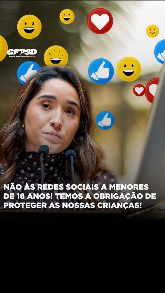 ❌📱🛡️👧🏻👦 Não às Redes Sociais a menores de 16 anos! Temos a obrigação de proteger as nossas crianças! #portugal #politica #parlamento #psd #gppsd #XVIILegislatura
