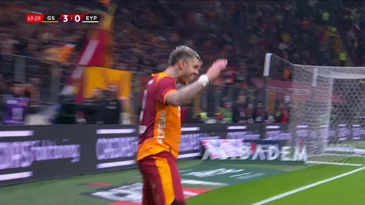 ¡¡HAT-TRICK DE MAURO ICARDI!! El argentino, que viene de convertirse en el máximo goleador extranjero del Galatasaray, marcó su triplete ante Eyupspor en la Superliga de Turquía. 📺 #DisneyPlus Plan Premium