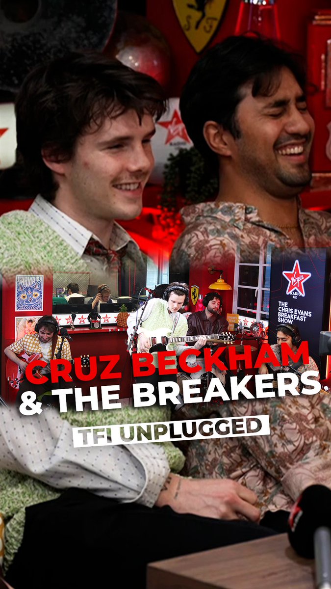 Watch the FIRST live TV appearance by Cruz Beckham &amp; The Breakers now on TFI UNPLUGGED on The Virgin Radio UK YouTube channel 🎸🔌