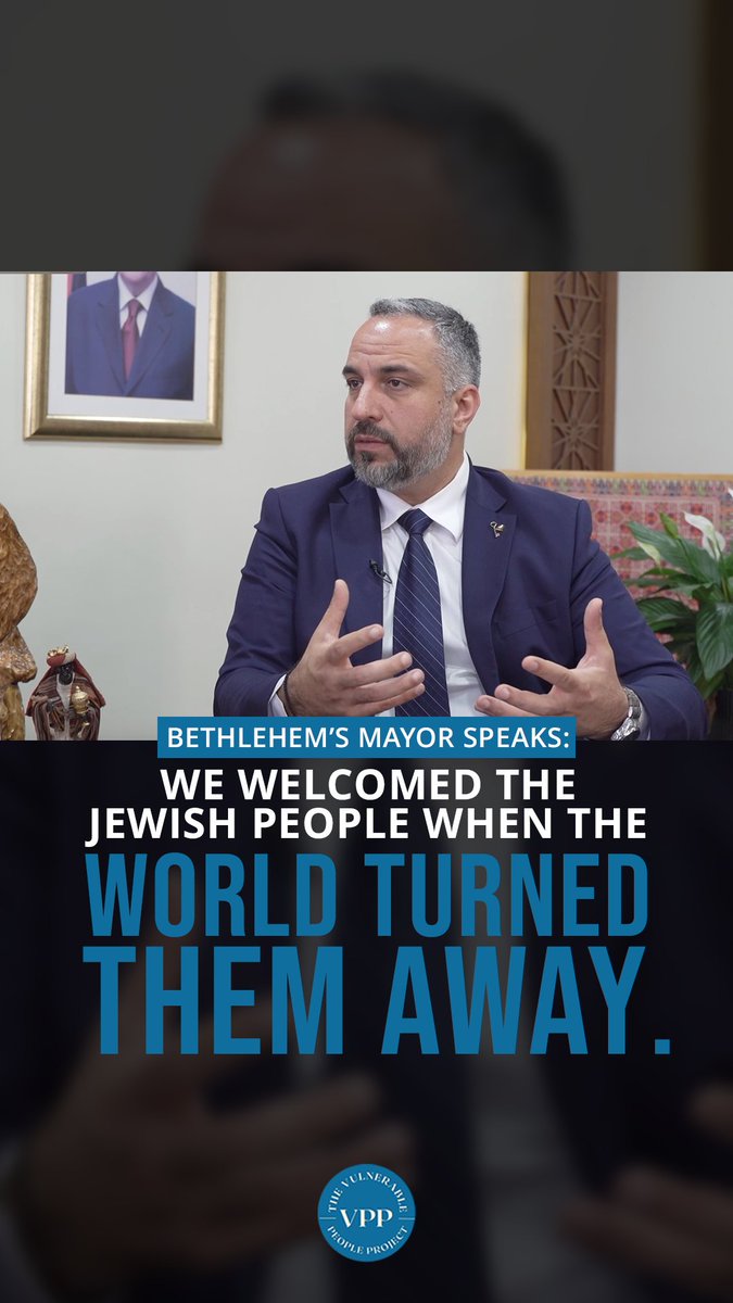 The Mayor of Bethlehem shares a powerful truth: Palestinian Christians opened their homes to the Jewish people. The issue isn’t with a people—it’s with the ideology of erasure.