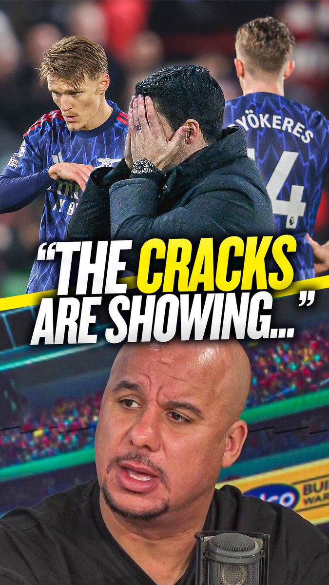 😬 "9 points out of a possible 18... the cracks are showing!" 😳 "Are Arsenal trying their hardest to throw this league away!?" Gabby Agbonlahor thinks #AFC are showing signs of bottling the Premier League title race... 🍾