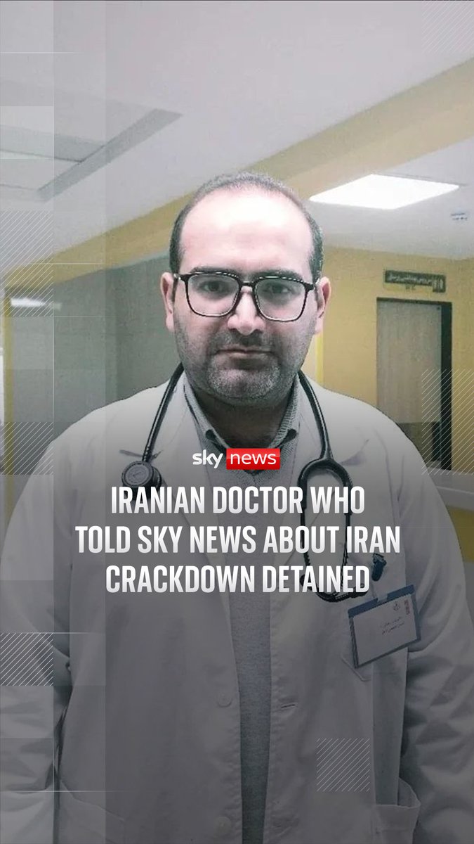 A friend of Dr Yaser Rahmani-Rad has said that he has been missing for days and his family are not aware of his whereabouts. Sky News understands Dr Rahmani-Rad posted a video last week criticising the Iranian regime for "opening fire on its own people". Sky's John Sparks reports. 🔗