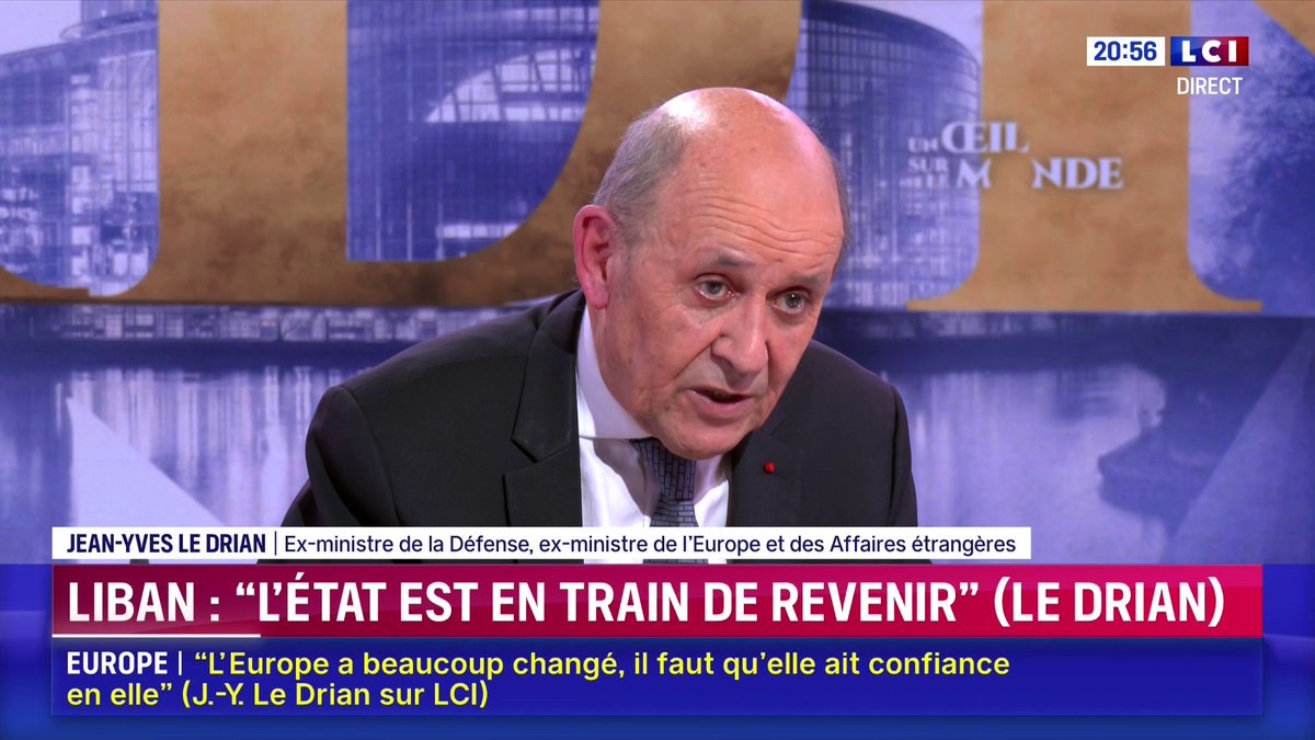 🗣️ Ukraine : "Les Russes ne bougeront pas. Cette logique est immuable, sauf si le rapport de force change. Il faut donc continuer d’aider les Ukrainiens, car c’est notre propre sécurité qui est en jeu" : Jean-Yves Le Drian