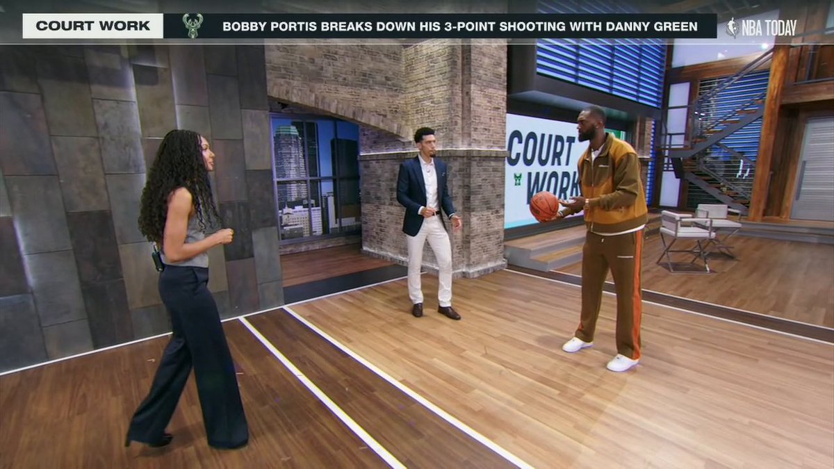 Bobby Portis Jr. breaks down his 3-point shooting with Danny Green and Malika Andrews 🏀