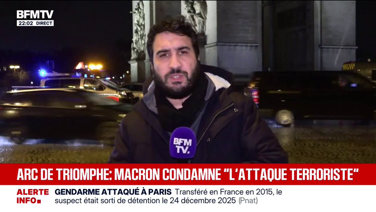 Gendarme agressé à proximité de l'Arc de Triomphe: l'assaillant est mort des suites de ses blessures