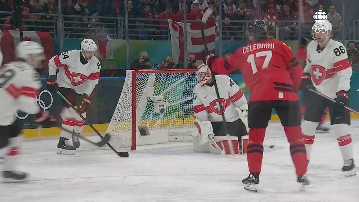 CELEBRINI 🇨🇦 The 19-year-old gets his 2nd of the tournament, restoring Canada's 2-goal lead 🇨🇦 WATCH: