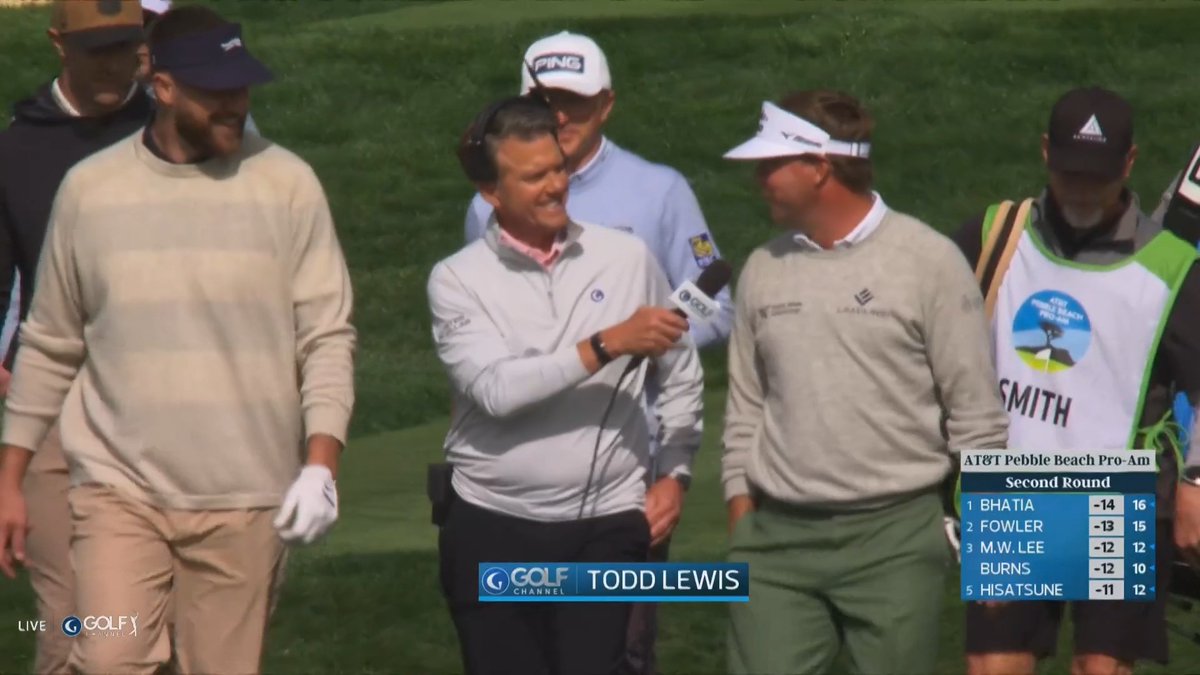 "He [Travis Kelce] hits the ball way farther than I do." 🏌🏻‍♂️😳 The Chiefs' tight end and his pro partner Keith Mitchell join us for a walk-and-talk at Pebble Beach. @ATTProAm