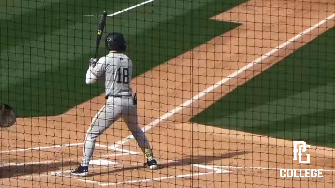 Brenden Stressler (Michigan Baseball) DESTROYS this to deep RCF for a solo 💣 (109 EV/424 ft). Balanced operation. Loose hands create whippy barrel thru the zone Jr./‘26 elig.