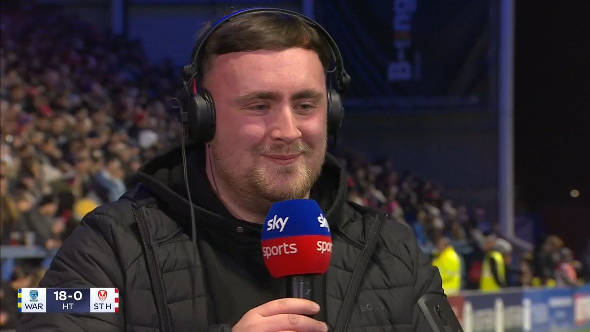 "What a try!" Two-time Darts World Champion Luke Littler reacts to Warrington Wolves' Cai Taylor-Wray 🎯