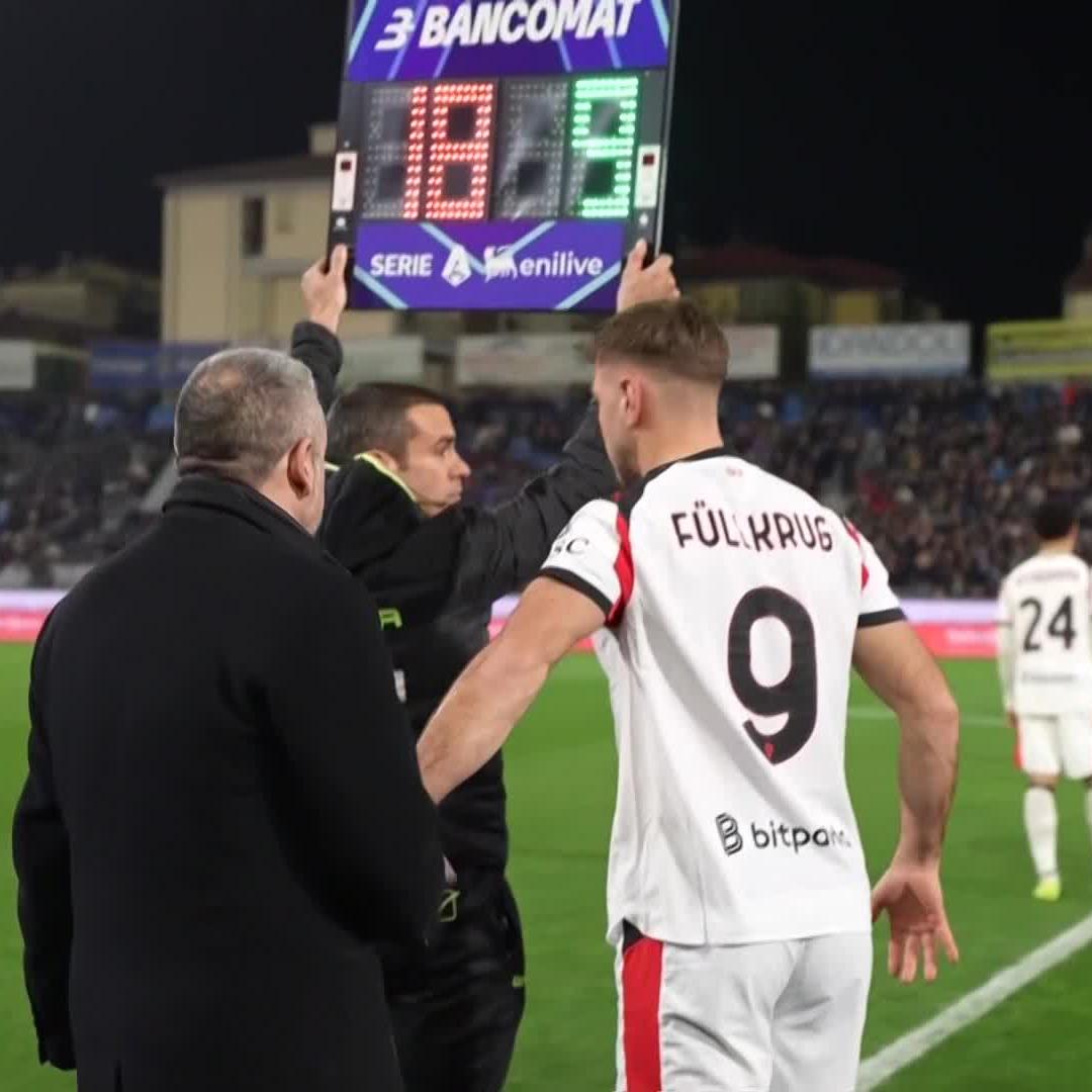 Niclas Füllkrug mit einem ganz bitteren Abend. Eingewechselt, Elfer verschossen, ausgewechselt #DAZNmoment #SerieA