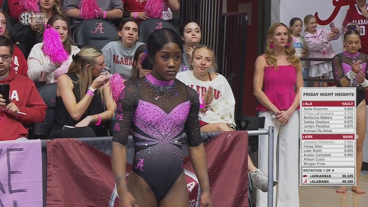 AZARAYA!!!!! One week after scoring a 9.950, the freshman goes 9.975 in Coleman!! 🔥 📺 SEC Network+ #RollTide