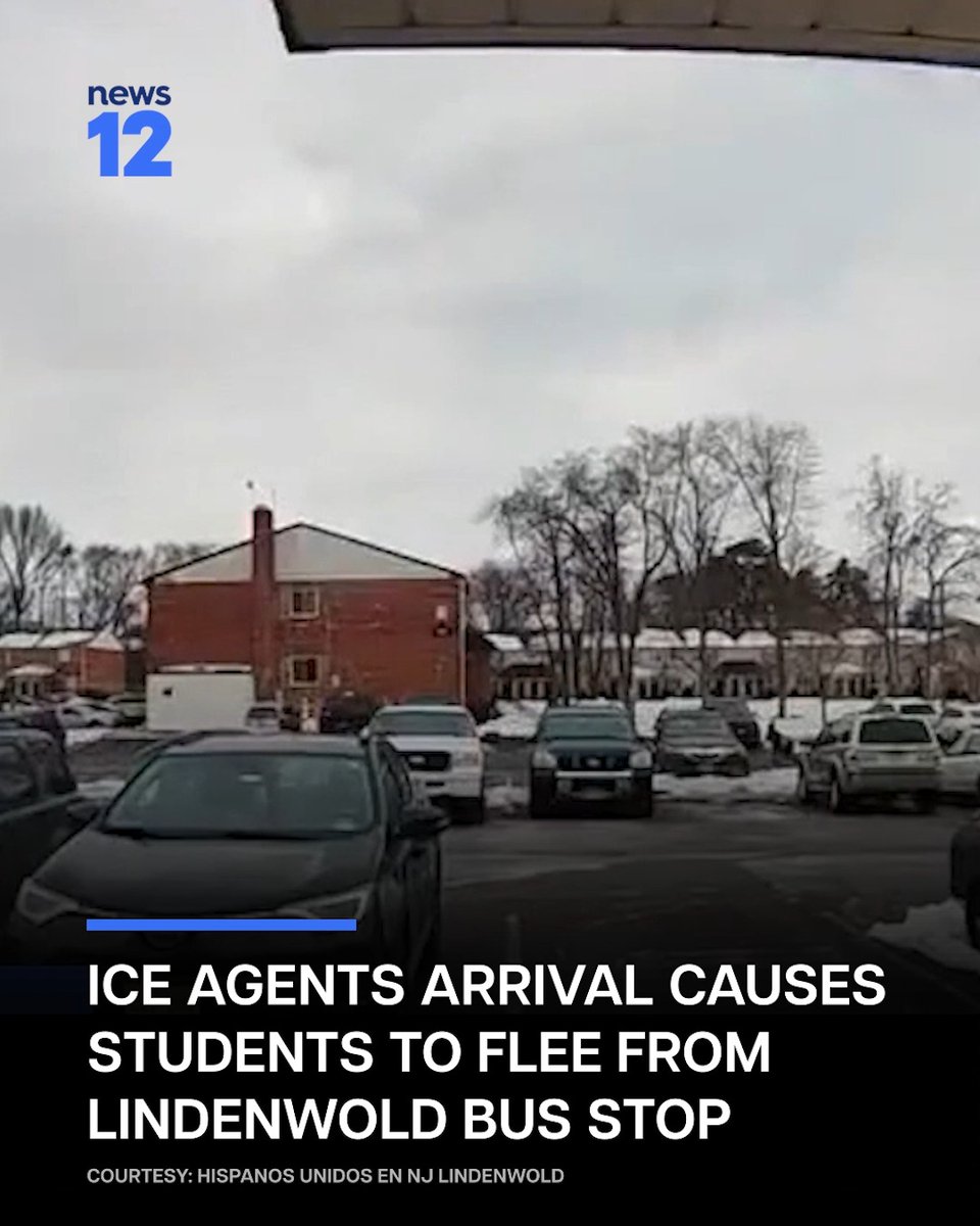 STUDENTS FLEE: Students waiting for a school bus began running after ICE agents arrived at their Camden County apartment complex. #News12 #NewJersey #ICE #Immigration #SchoolStudents #LocalNews #News