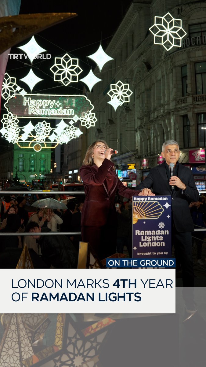 Central London glows ahead of Ramadan as Mayor Sadiq Khan switches on the city's Ramadan Lights, shining across the streets for the 4th year in a row. TRT World spoke to Khan, the Aziz Foundation who fund and organise the lights, and a passerby soaking in the glow