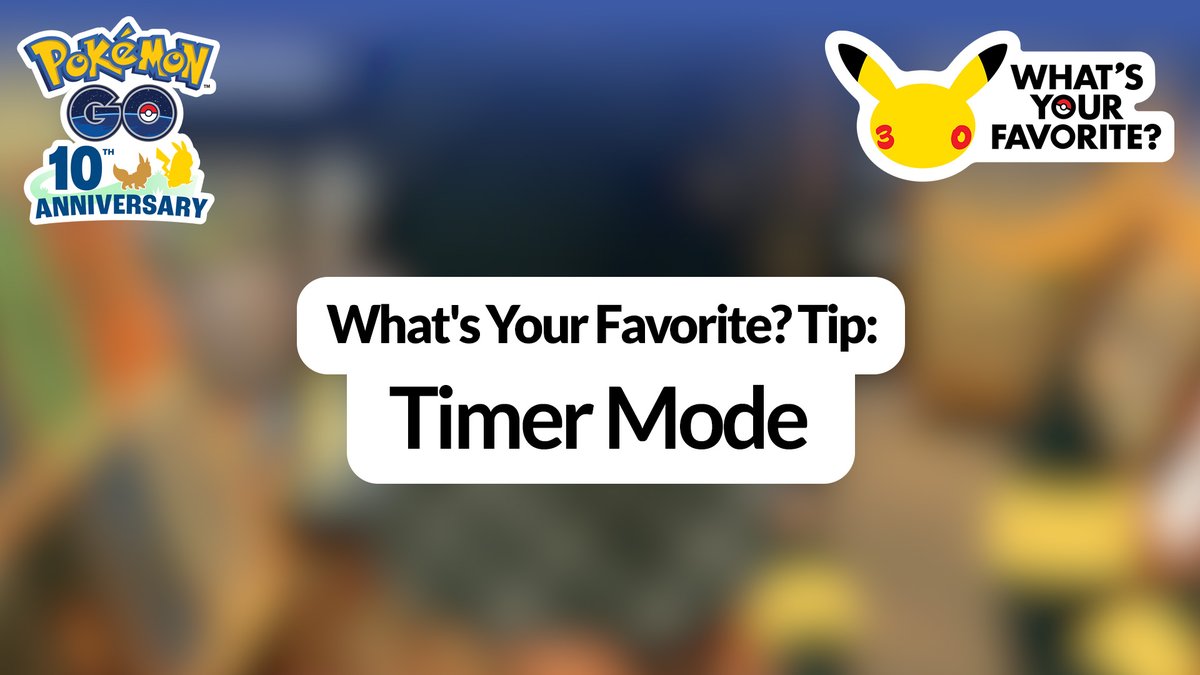 "What's Your Favorite?" Tip: Your favorite Pokémon. Your space. Your timing. The timer makes solo shots simple so you can capture your favorite anytime. Know someone who needs to see this? Tag them! #Pokemon30 #PokemonGO