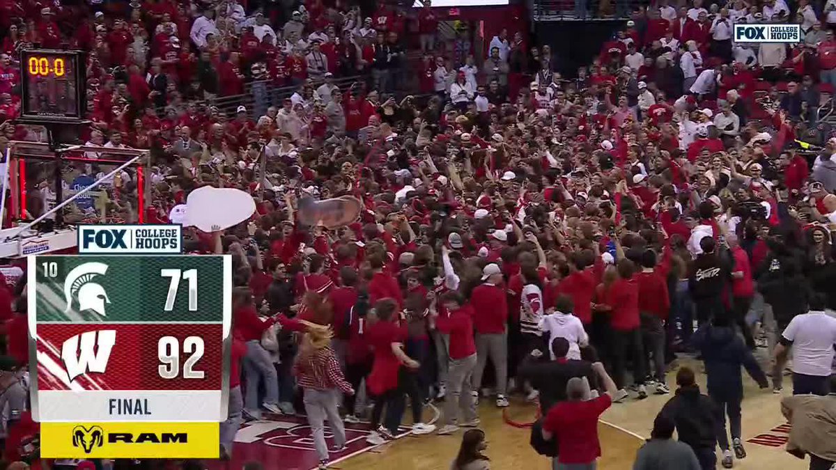 BADGERS TAKE DOWN NO. 10 MICHIGAN STATE 🚨 Wisconsin Basketball