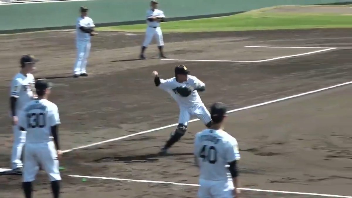 【具志川】 ドラゴンズとの練習試合前、シートノック開始! 虎テレでは春季キャンプをライブ配信