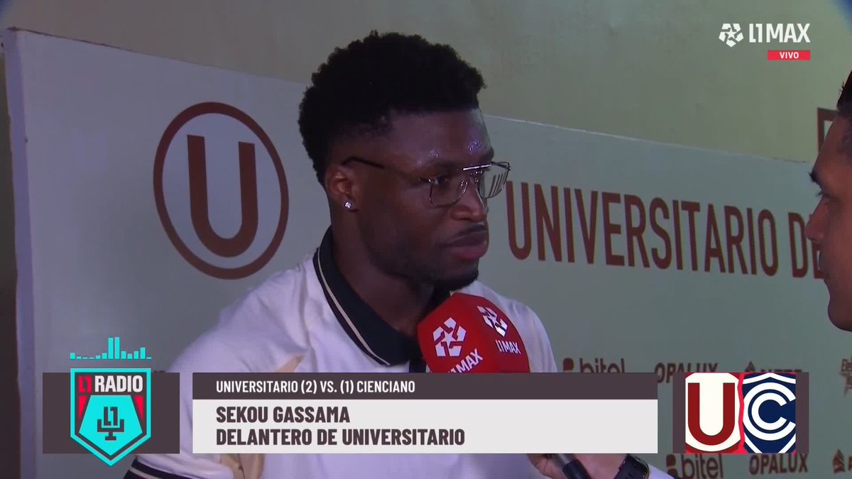 🎙️Sekou Gassama: “ESTOY SUPER AGRADECIDO CON LA HINCHA CREMA Y ESPERO DEMOSTRARLES DENTRO DEL CAMPO". "Me sentí un poco cansado al final del partido. Se ve que hay calidad en el fútbol peruano". #L1Radio #Universitario 📽️ Gustavo Peralta Coello 📺 Conoce cómo ver L1MAX en vivo 👉