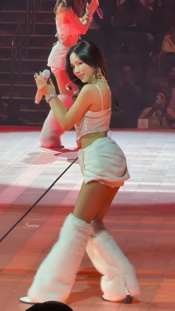 MINA IN THE NEW WHITE FIT WITH THE FUZZY BOOTS