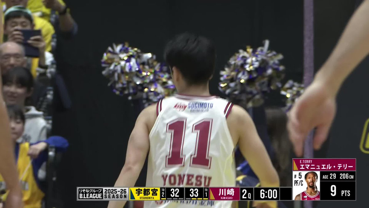 怪我から復帰の米須玲音が今季初出場👏 早速#5 テリーとのコンビネーションで魅せる! 米須玲音/Yonesu Reoto 川崎ブレイブサンダース⚡️川崎からバスケの未来を⚡️ 📡バスケットLIVEで生配信中 #Bリーグ #りそなグループ