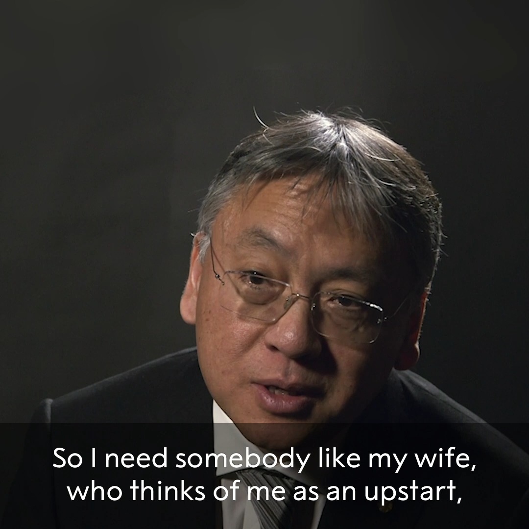 “I’ve sometimes abandoned whole projects because she’s said: ‘No, this won’t do’!” Literature laureate Kazuo Ishiguro on the "very deep influence" his wife Lorna has had on his work. #ValentinesDay