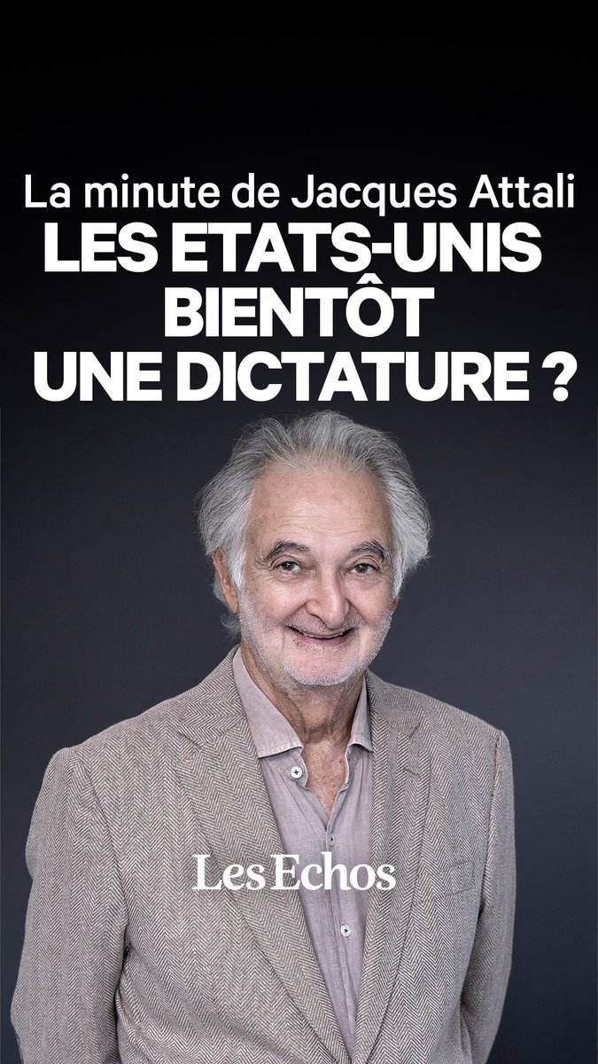 🇺🇸 « Les Etats-Unis sont en train de devenir une dictature » 🌍 Jacques Attali alerte sur une dérive autoritaire aux Etats-Unis. Il estime que la démocratie américaine pourrait se transformer en dictature, posant un risque majeur sur l’équilibre géopolitique mondial.