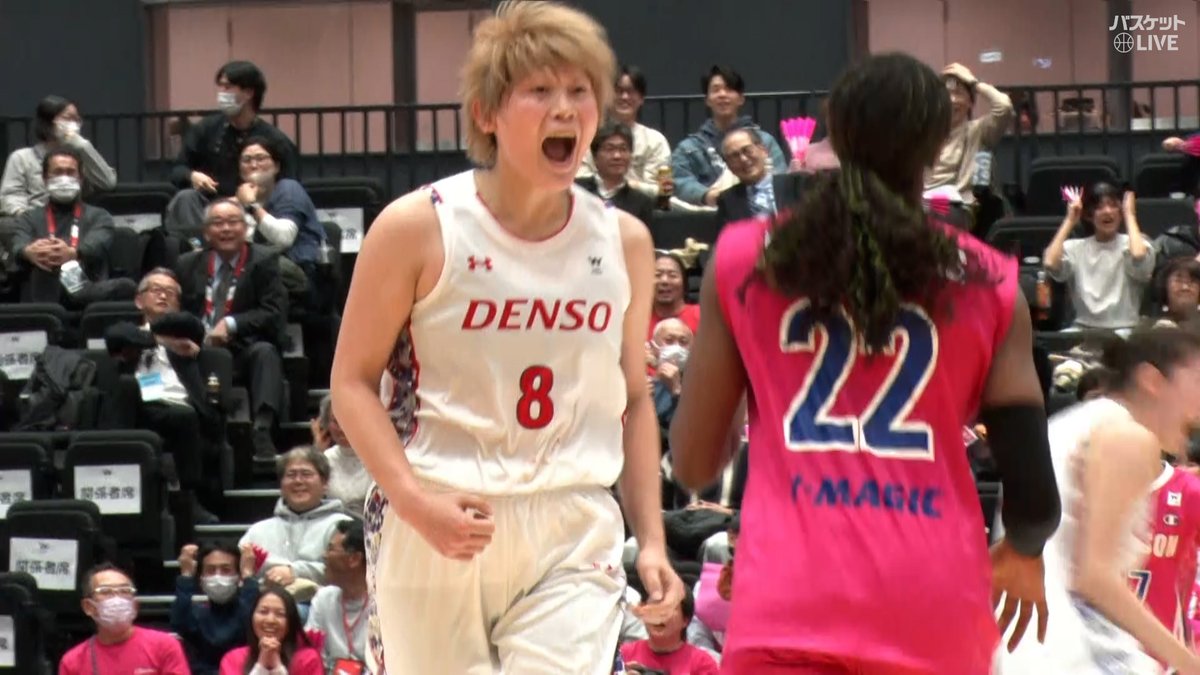 #髙田真希 残り8秒で逆転のスリーポイント！30得点🔥 このあと、さらなる攻防が―― バスケットボールの醍醐味が詰まった一戦は #バスケットLIVE 📡でチェック #シャンソン化粧品シャンソンVマジック 🆚 #デンソーアイリス #大樹生命 #Wリーグユナイテッドカップ #Wリーグ W LEAGUE（Wリーグ） デンソーアイリス/DENSO
