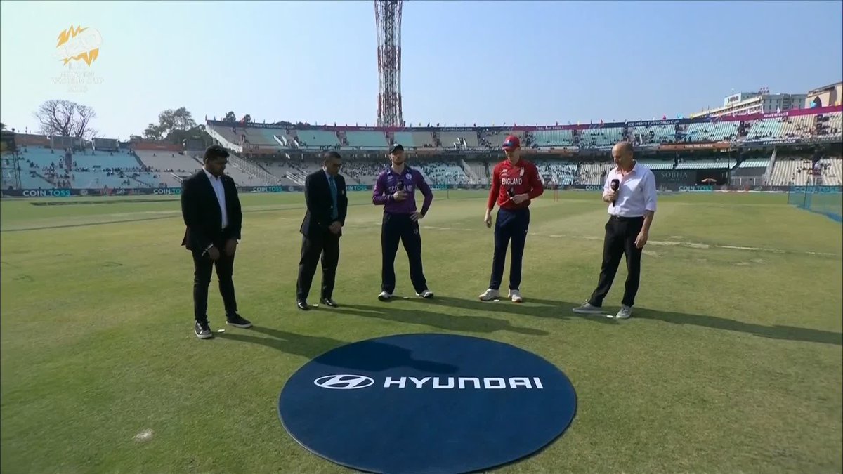 BREAKING: England win the toss and will have a bowl first against Scotland at Eden Gardens 🏴