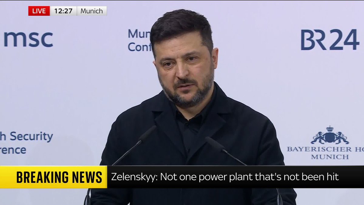 Europe needs Ukraine, Volodymyr Zelenskyy declares during his speech at the Munich Security Conference. The Ukrainian leader also says his forces are "the strongest" in Europe and that it is not "smart to keep this army outside NATO". 📺 Sky 501