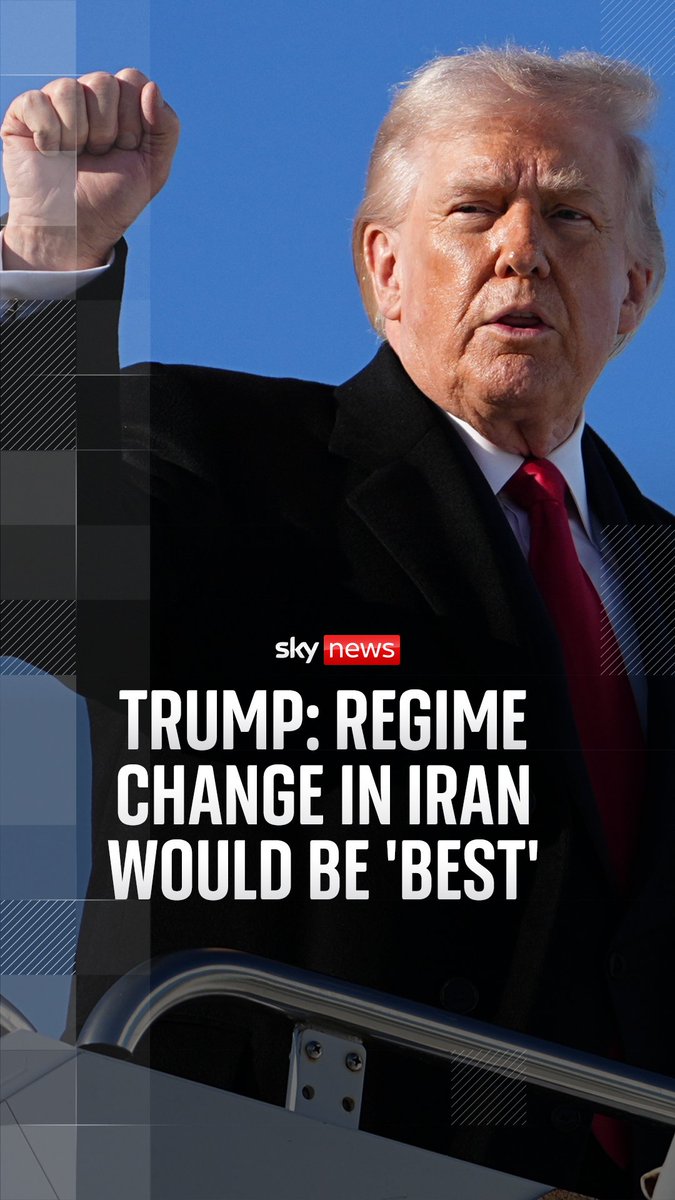 Donald Trump says regime change in Iran "would be the best thing that could happen" as a second US aircraft carrier is deployed to the Middle East. Read more: