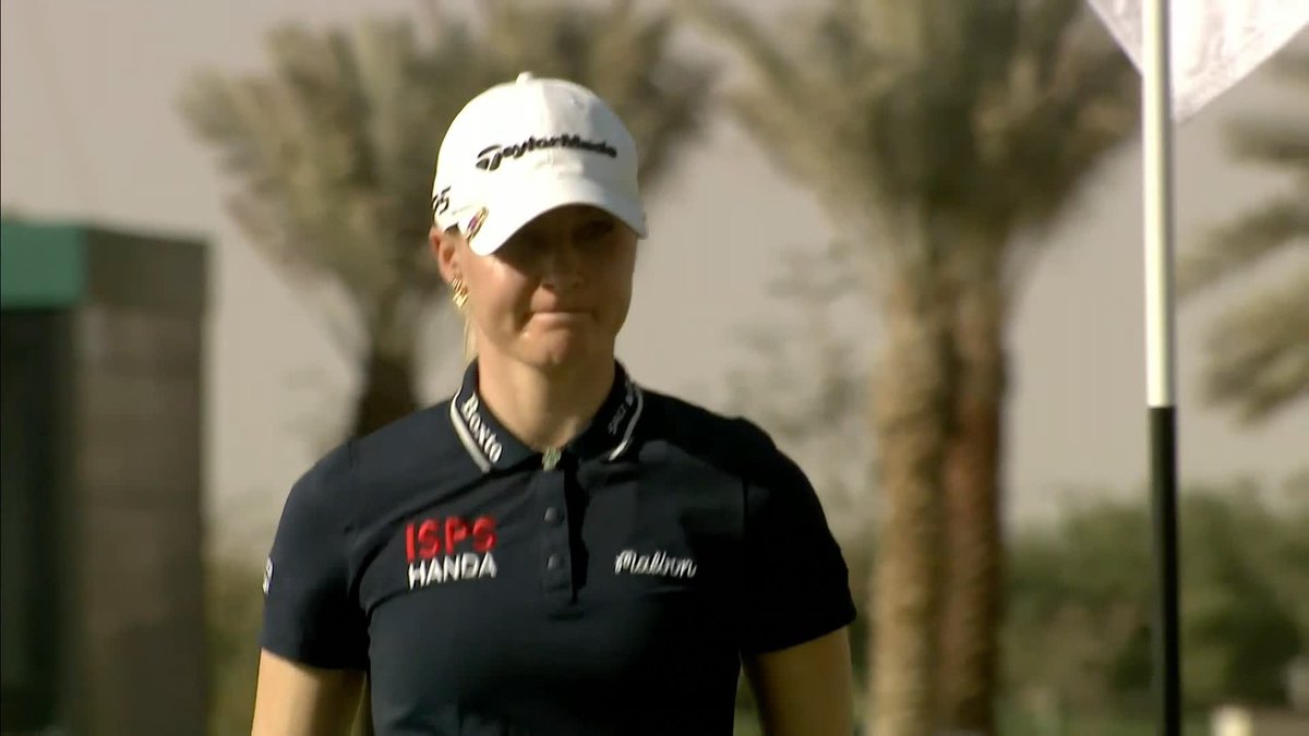 What a putt from Charley Hull to finish with a birdie and take the clubhouse lead! 🤩