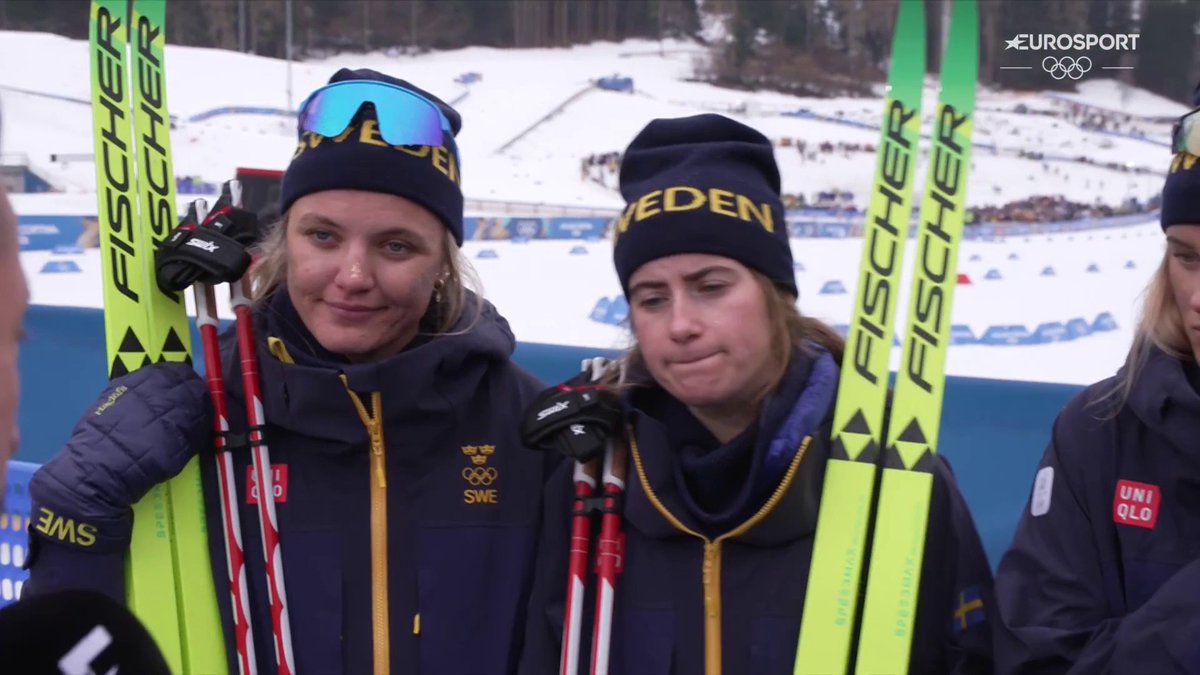 Ebba Andersson: "Ganska mycket stress efter att jag fastnade i kurvan, jag är glad att jag har fina lagkompisar som stöttar mig när det inte blev som jag tänkt mig där ute" "Tänkte att det är kört. Jag har varit med om det ena och det andra, men aldrig det här"