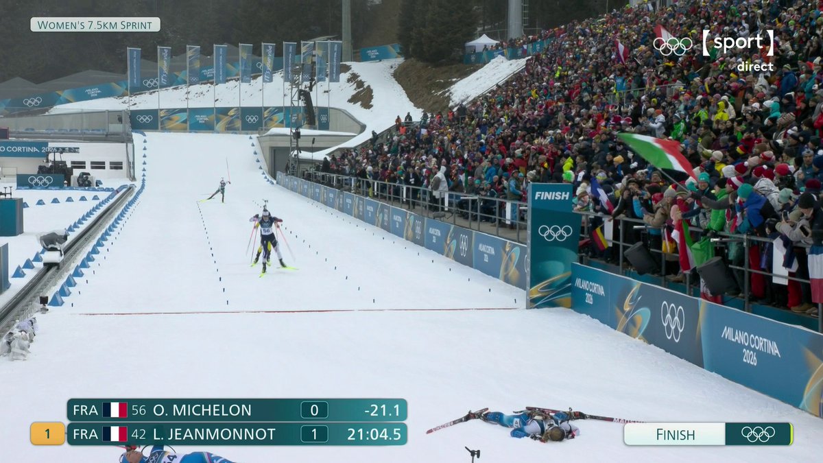 🥈🥉🇫🇷 ALERTE DOUBLE MÉDAILLE OCÉANE MICHELON est médaille d’argent en SPRINT (BIATHLON) !! LOU JEANMONNOT est médaille de bronze en SPRINT (BIATHLON) !! #MilanoCortina2026