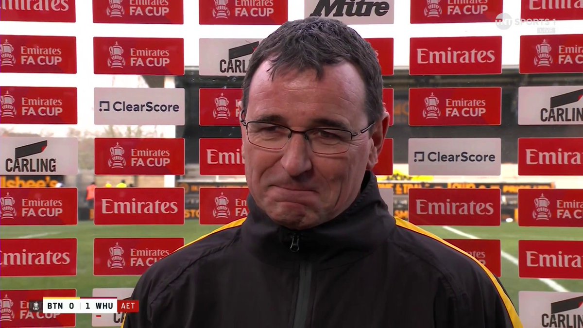"We ran a Premier League team really really close." 💪 Gary Bowyer rues missed opportunities, whilst praising the display his Burton side put on against West Ham 🗣️ 🎙️ Olivia Buzaglo 📺 TNT Sports & discovery+ UK