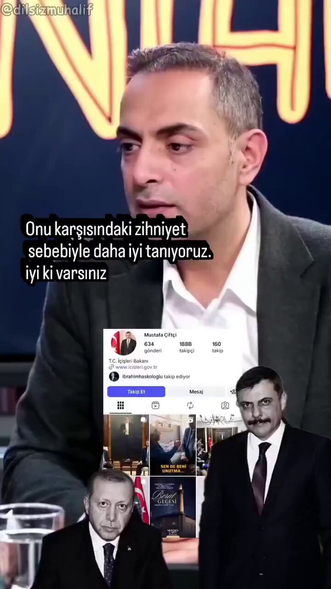 CHP’li gazeteci Murat Ağırel, Sayın Bakanımız Mustafa Çiftçi’yi eleştirirken uzun bir liste sıralıyor. “Geçmişi geleceğin aynasıdır.” diyerek başlıyor ve tek tek sayıyor: - Hafızlık kurslarına gitmiş. - Hafız olan çocukların alnından öpmüş. - TÜGVA ve İlim Yayma Cemiyeti paylaşımları yapmış. - Kandilleri kutlamış. - İskilipli Atıf’ı anmış. - Abdülhamid Han’ı anmış. - Malazgirt Zaferi’ni anmış. Anmış da anmış… Sonra büyük bir “eksik” yakaladığını düşünüyor: “Cumhuriyet’i ve Atatürk’ü anmamış.” Asıl mesele de burada düğümleniyor. Bir insanın inancına, tarihine, kültürel referanslarına dair paylaşımlar yapması suç gibi sunuluyor. Dindar bir geçmiş, millî tarih vurgusu ya da muhafazakâr çevrelerle temas, adeta kriminal bir dosya gibi önümüze konuluyor. Üstelik geçmişte Millî Türk Talebe Birliği’nin başında bulunmuş ve eski TBMM Başkanı İsmail Kahraman’ın özel kalemliğini yapmış olması da “şüpheli geçmiş” imasıyla servis ediliyor. Ortaya çıkan tablo şu: Muhafazakâr bir geçmişe sahipsen, bazı çevreler için otomatik olarak sorgulanması gereken bir figürsün. Eleştiri yapılır, siyasi pozisyonlar tartışılır. Ama inanç, tarih ve kültürel aidiyet üzerinden ima üretmek; asıl zihniyet tartışmasını başlatır. Soru: Ortağınız DEM Parti ve milletvekilleri, belediye başkanları vs. hangisi Atatürk’ü anmış, Anıtkabir’e gitmiş ve resmî bayramları kutlamış? Önce bunu sorgulayın, sonra yeni Bakan Hafız Mustafa Çiftçi’yi araştırın. #SeniSeviyoruzReis
