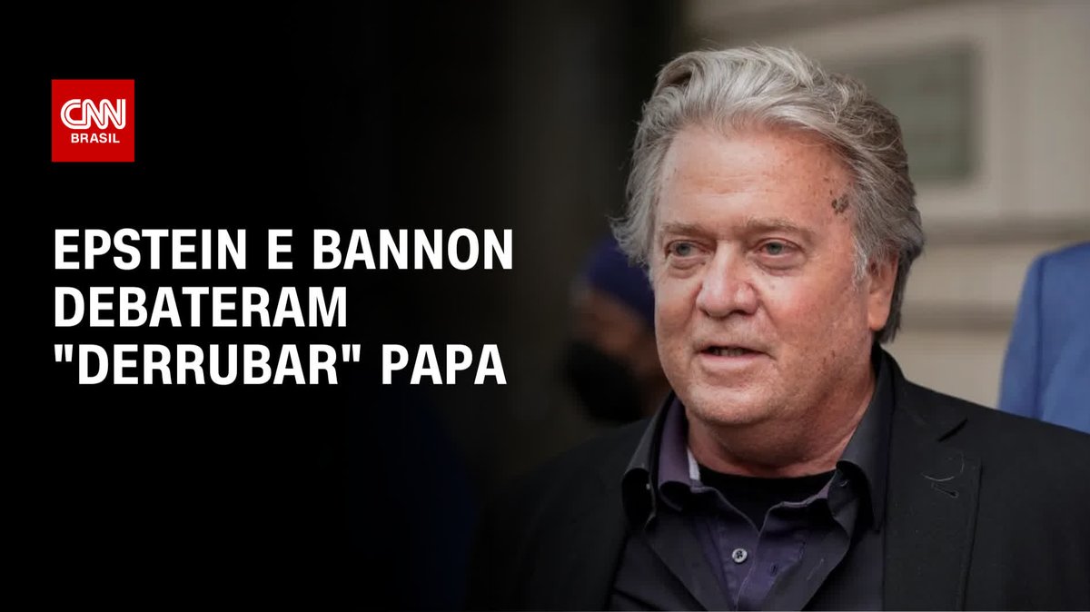 Arquivos: Epstein e Bannon debateram "derrubar" papa; assista #AgoraCNN