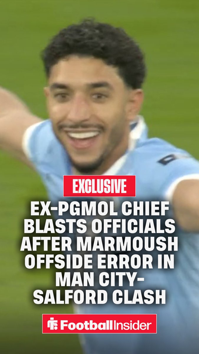 🤬 "He's onside - the goal should have been 𝐀𝐋𝐋𝐎𝐖𝐄𝐃." - Ex-PGMOL chief KEITH HACKETT blasts officials after major Omar Marmoush offside error in Man City-Salford clash.