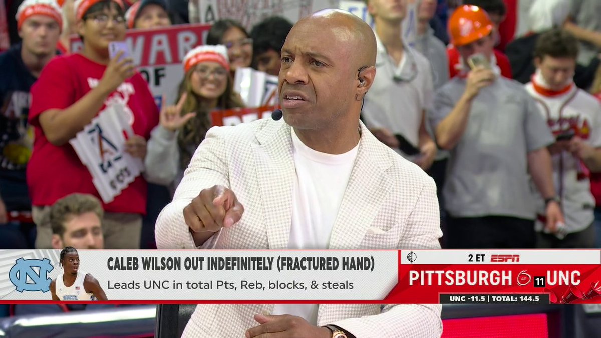 "I'm worried about them ... Caleb Wilson was ... their DNA, he was their attitude." Jay Williams is not sold on UNC without its star freshman 👀