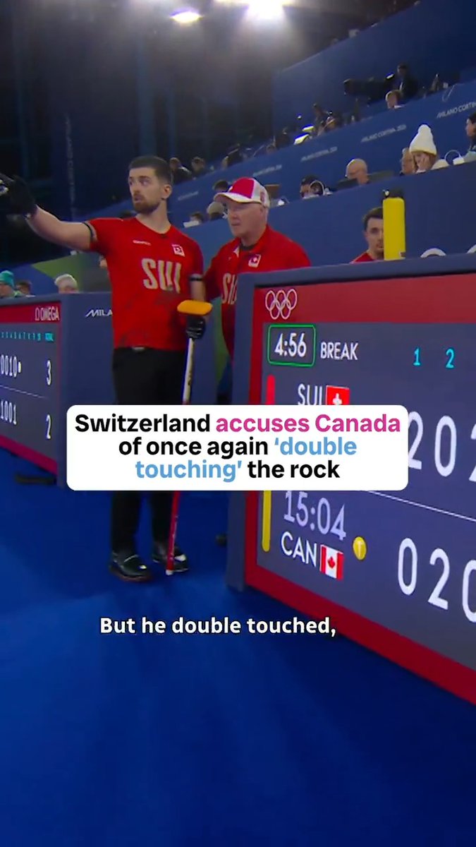 Another team has accused Canada of “double touching” the rock at #MilanoCortina2026 👀🥌