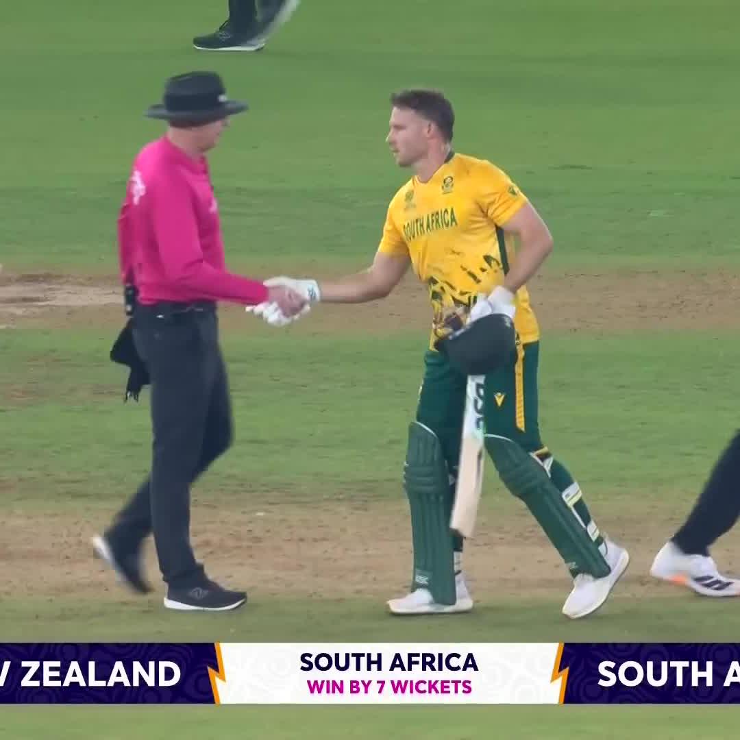 David Miller ends it with a maximum 🚀 The Proteas Men claim a statement seven-wicket win in Ahmedabad 💪🇿🇦 #SSCricket | #T20WorldCup