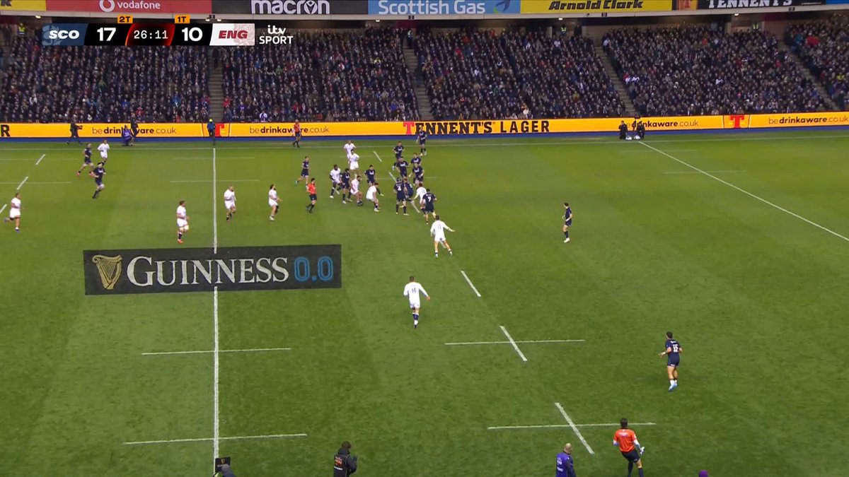 It's another for Scotland! Ben White profits from a calamitous error from Ellis Genge after yet more magic from Finn Russell