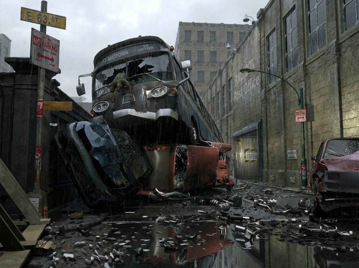 Olha que dahora essa Raccoon City com melhores gráficos nos cenários pré renderizados.