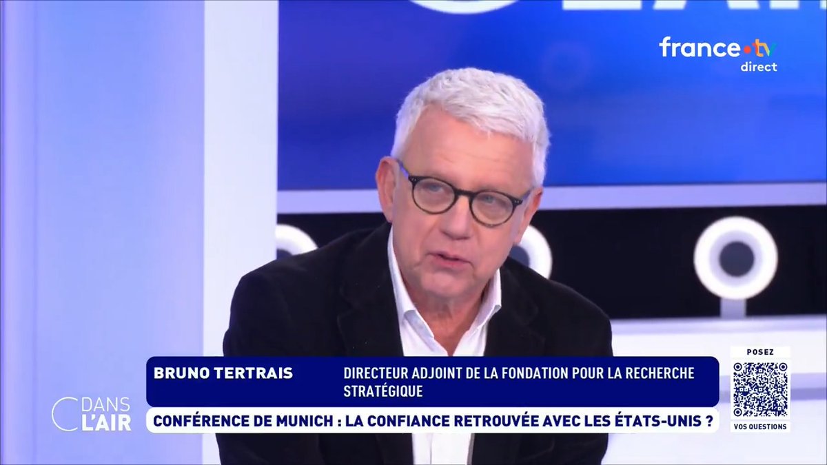 "Ça serait une erreur de penser que les Américains veulent réparer la relation avec l’Europe. On se bercerait d’illusions si on estimait que quelque chose avait changé dans la vision de Donald Trump sur l’Europe" Bruno Tertrais, dans #cdanslair