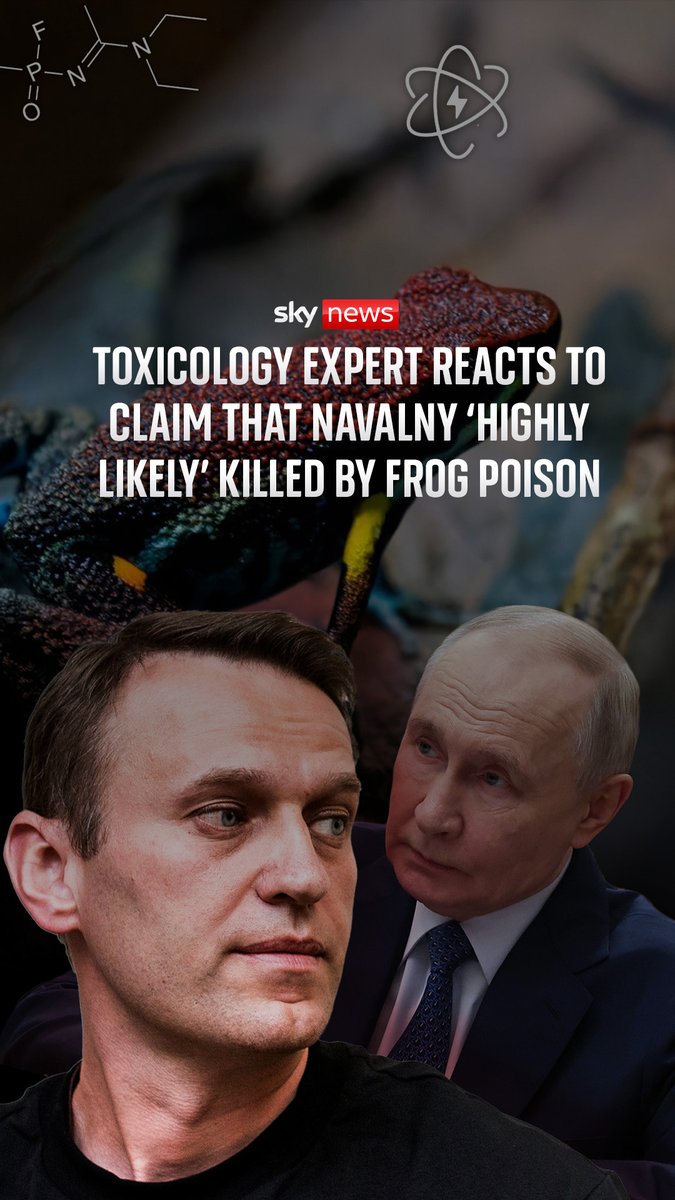 A toxicology expert tells Sky's @chesh that Alexei Navalny may have been killed with frog poison to disguise the cause of his death. The UK and allies say it's "highly likely" that dart frog poison caused the Russian opposition leader's death in a Siberian prison two years ago.