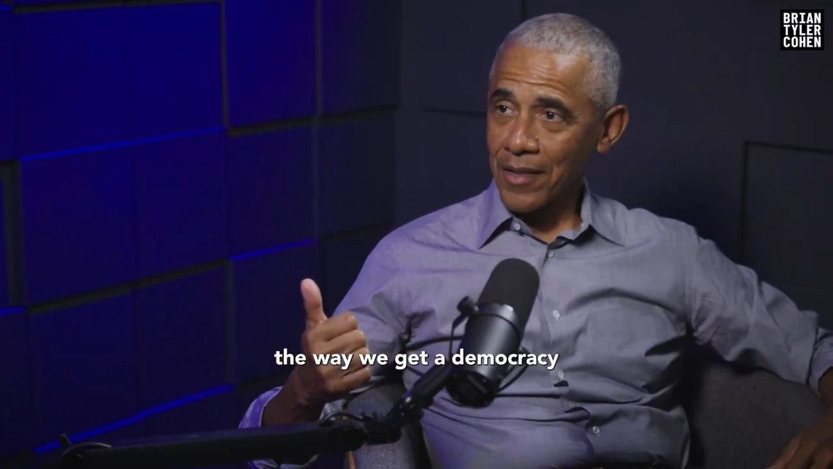 Great sitting down with @BrianTylerCohen to talk about everything from the courage we saw in Minnesota, to how Democrats can be true to our values and get stuff done, to how we’re building a community of changemakers at the The Obama Foundation.