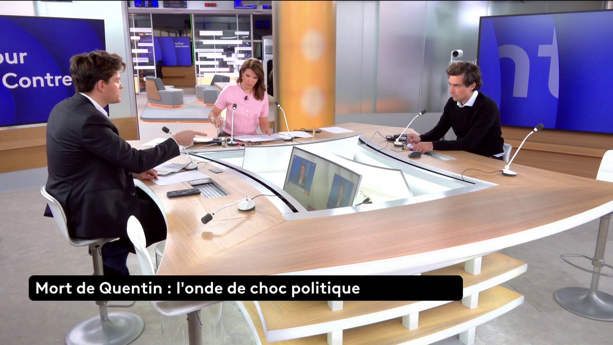 🔴 Mort de Quentin : "Il existe une complaisance inquiétante d’une partie du monde intellectuel envers LFI, bien plus indulgente qu’avec l’extrême droite", dénonce Nathan Devers. #LePourEtLeContre #canal16